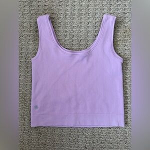 Athleta Girls Rise Above Ribbed Cropped Tank Shirt Size Large